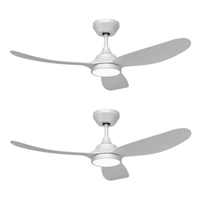 Ensemble de 2 ventilateurs de plafond 42 po avec moteur à courant continu réversible à haut débit d'air