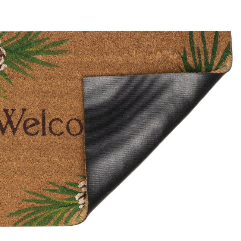 Vancel Non-Slip Floral Outdoor Doormat, 30" L x 18" W