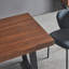 Aarvi 160x90 Bench Style Concrete Walnut Dining Table-1410839308