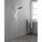 Shower System with 10" Rain Shower Head, 4-Function Handheld Shower, Slide Bar, and Soap Dish-135727951