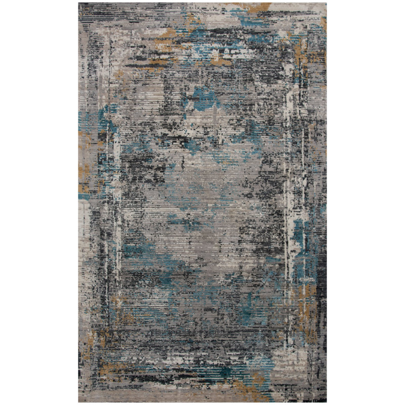 Wool "Hybrid" Power Loomed/Hand Finished Area Rug, Rectangle 5' x 8'