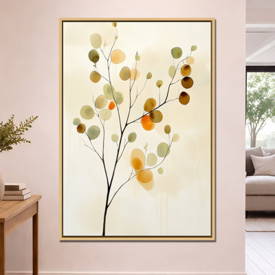 Branche de Sage Coin - Tableau botanique encadré sur toile