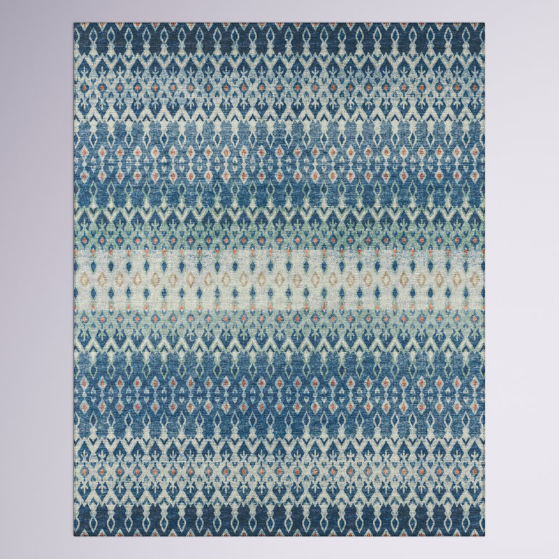 Abheer Chenille Washable Ikat Rug, Rectangle 8' x 10'