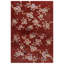 Tapis rouge antique en laine Art Deco