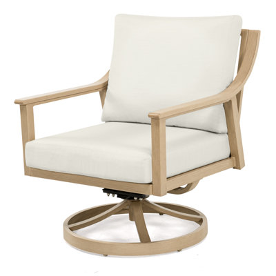 Vishali 1 Piece Outdoor Aluminum Patio Swivel Chair With Cushions