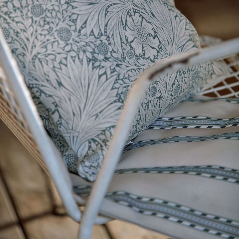 Holland Park Stripe Fabric, Slate/Linen