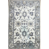 Tiny Knots Wool Oriental Area Rug in Currituck Ivory