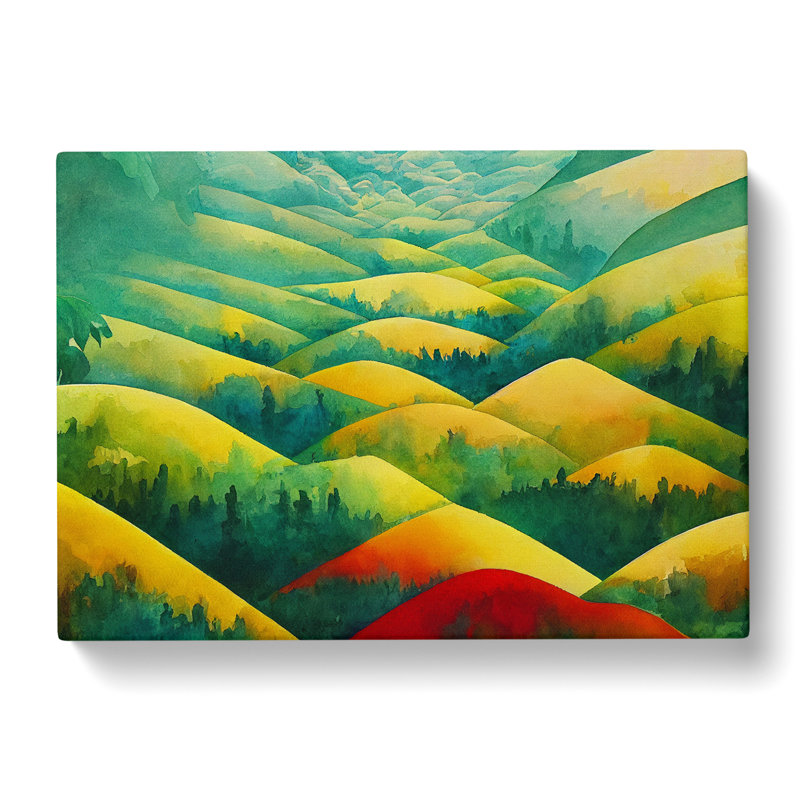 Rolling Mountain Range Vol.2 - Wrapped Canvas, 35cm H x 50cm W x 3cm D