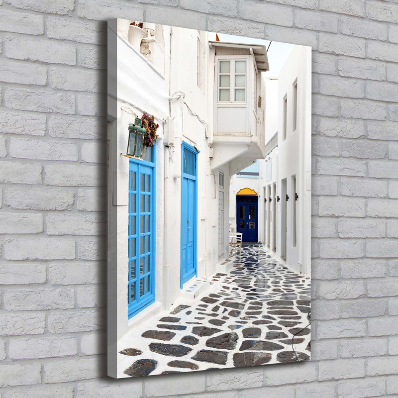 Greek Streets - Wrapped Canvas Print