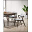 Ensemble 2 pièces de chaises de salle à manger de style Mid-Century moderne, bois massif, coussin rembourré en tissu, bois d'hévéa noyer, design unique