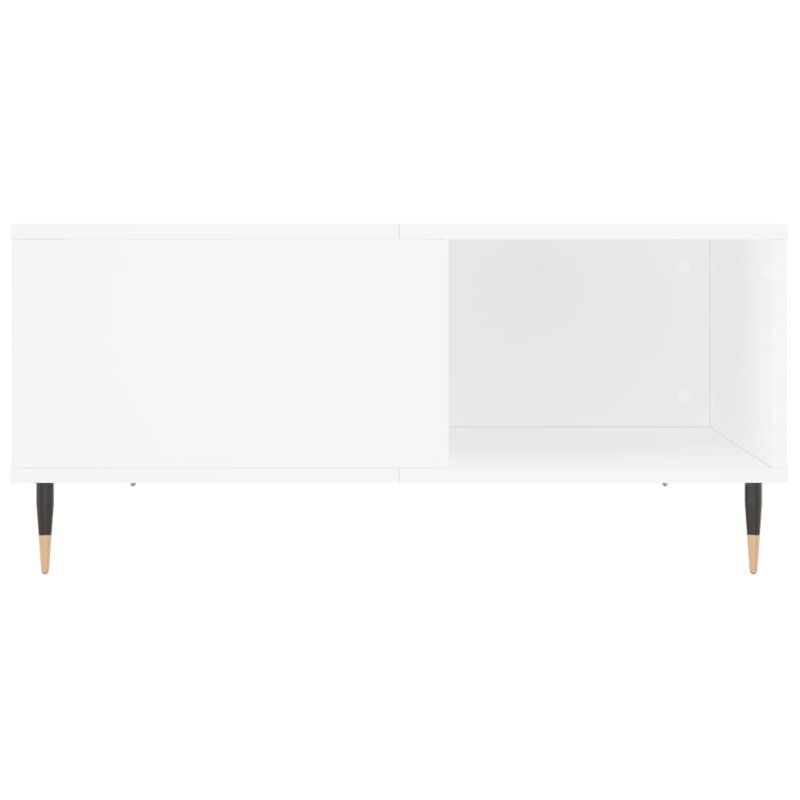 Lipson Four Leg Coffee Table with Storage, White