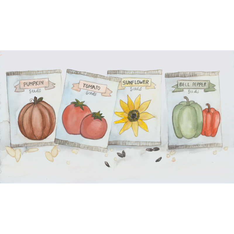 Garden Seeds - Painting Print, 81cm H x 122cm W, Wrapped Canvas