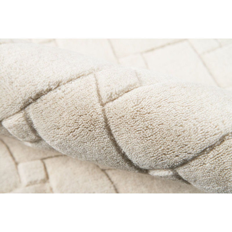 Carissa Hand Tufted Wool Geometric Indoor Rug, Rectangle 8' x 11'