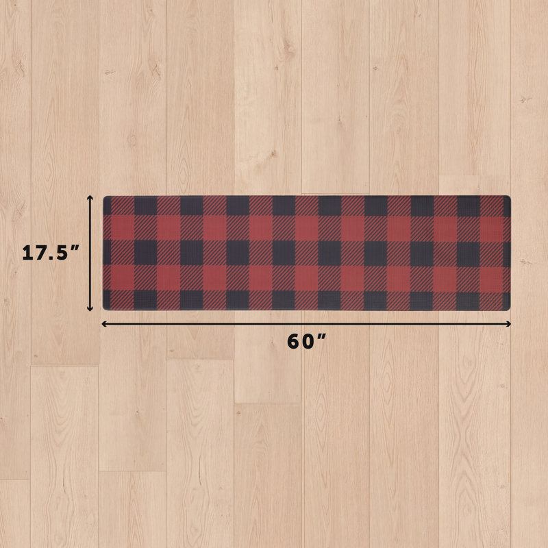 Tapis de cuisine Eddie Bauer, 17.5" x 60", Rouge multi