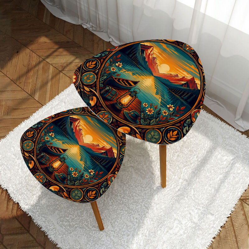 Ensemble de 2 tables basses gigognes Triangle