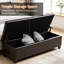 Banc de style contemporain, banc capitonné, banc de rangement pour repose-pieds