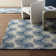 NICOLE MILLER NEW YORK Kendall Fluted Geo Handcrafted Wool Area Rug Navy Blue