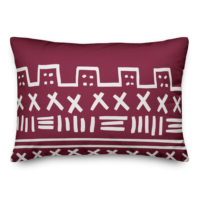  Mudcloth Pattern Lumbar Pillow
