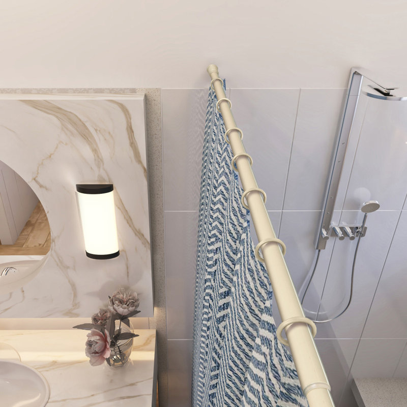 Tringle de rideau de douche à tension ajustable Classic Classic pour salle de bain, 72", Bronze huilé