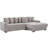 110.75" Modular L Shaped Sofa, Corduroy Fabric Sectional Couch,With A Movable Footstool, Cup Holders,Bring 8 Throw Pillows,Side Pocket,Unfold Into A Bed-959593974