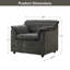Fauteuil surdimensionné de 97 cm (38 pouces) recouvert de chenille, fauteuil d'appoint idéal pour le salon, la chambre ou un appartement.-63302201