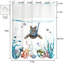 Ensemble de rideau de douche Funny Cat