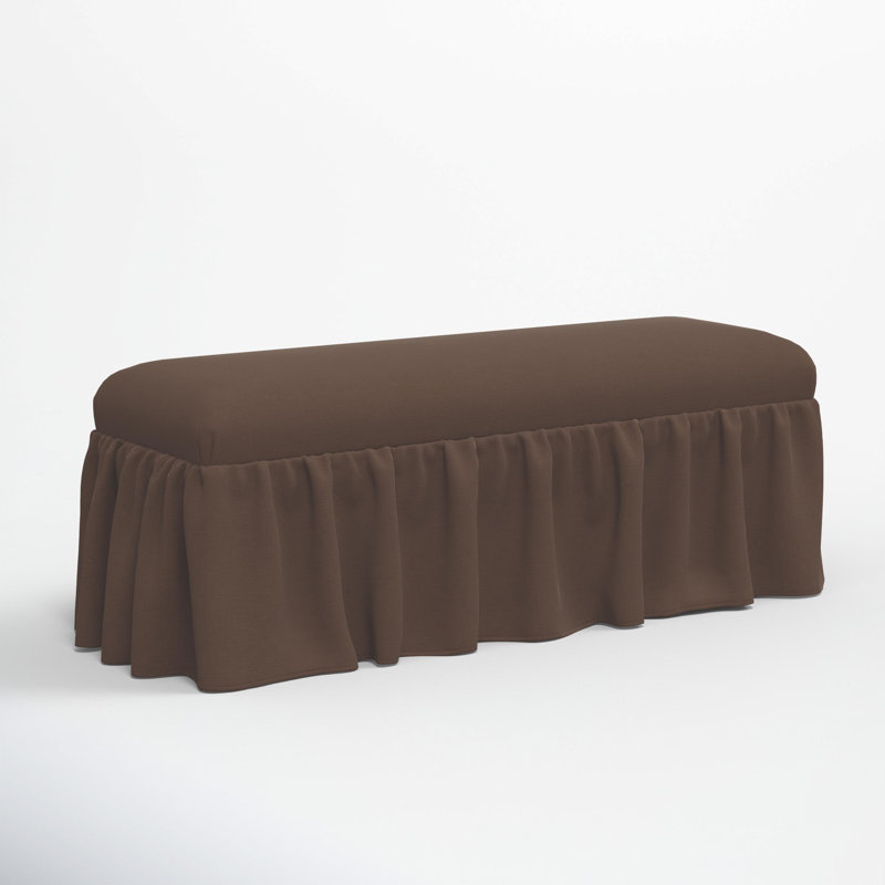 Banc de salle à manger Maggie Ruffle, Lin classique chocolat