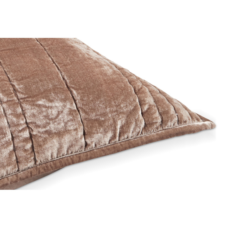 Seville Woven Pick Stitch Velvet Fabric Sham, Euro, Desert Taupe