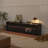 Modern TV Stand With Ample Storage,4 Drawer Design With Tempered Glass ,Built-In Charging Ports And Ambient LED Lighting-766027205