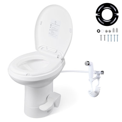 Cuvette de toilette allongée allongée par gravité de 20 po avec caravane et bidet Yescom