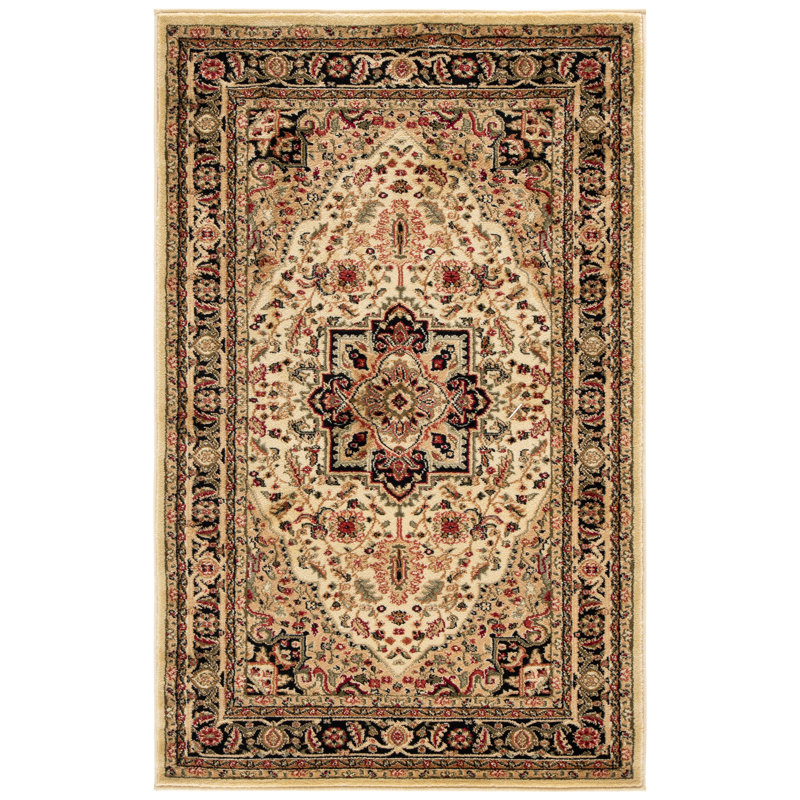 Tapis oriental ivoire / rouge Klose, Beige/Red, Rectangle 3 pi 3 po x 5 pi 3 po