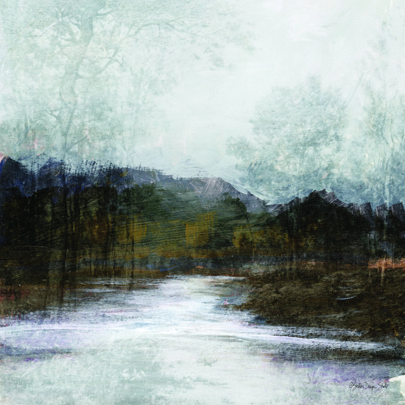 Paysage d'hiver par Stellar Design Studio - impression, H 12 po x l 12 po, Toile tendue