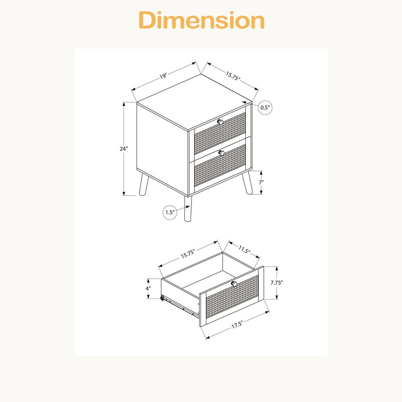 Table d'appoint, table d'appoint, bout, chambre à coucher, salon, table de chevet, Noyer