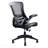 Black Stylish Mid-Back Mesh Office Chair, With Adjustable Arms