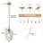 Modern Hammered Glass Pendant Light With Adjustable Chain, Thick Textured Glass Shade