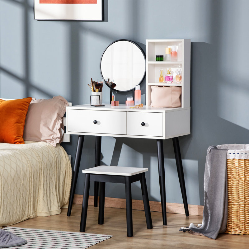Ensemble coiffeuse avec tabouret Daphie