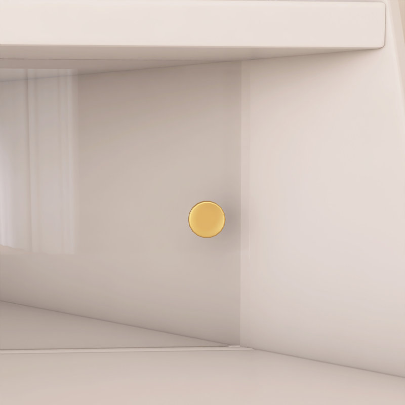 Bureau de coiffeuse de coin moderne avec grand rangement
