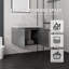 Meuble-lavabo suspendu de 61 cm avec lavabo, armoire en contreplaqué, lavabo en céramique, comptoir et dosseret en marbre reconstitué blanc de Carrare de 5 cm, portes à fermeture amortie, gris-133329068