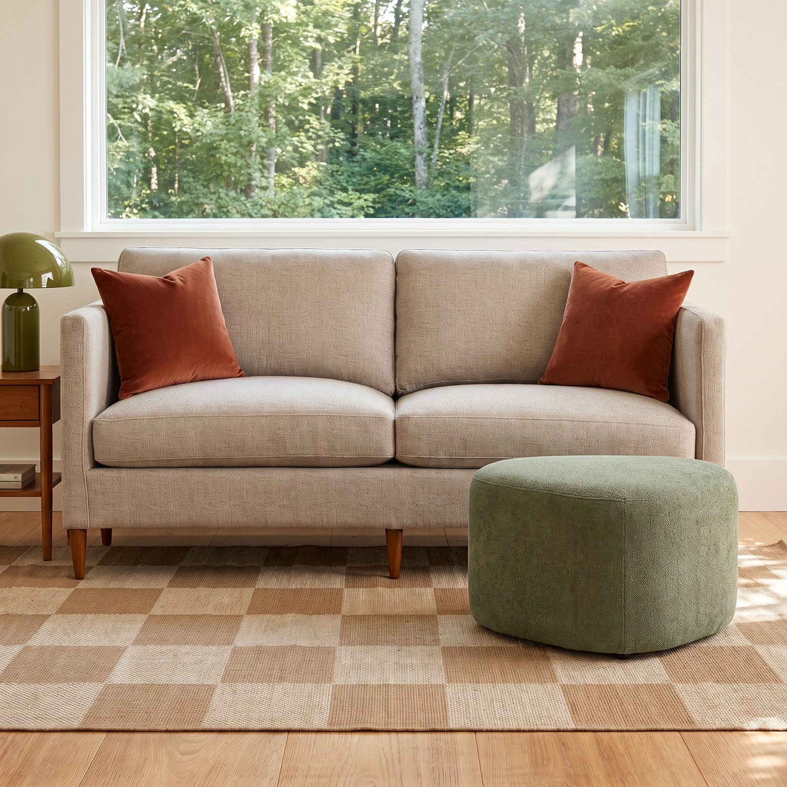 Clifford 73'' Sofa, Nomad Eggshell Crypton® Chenille