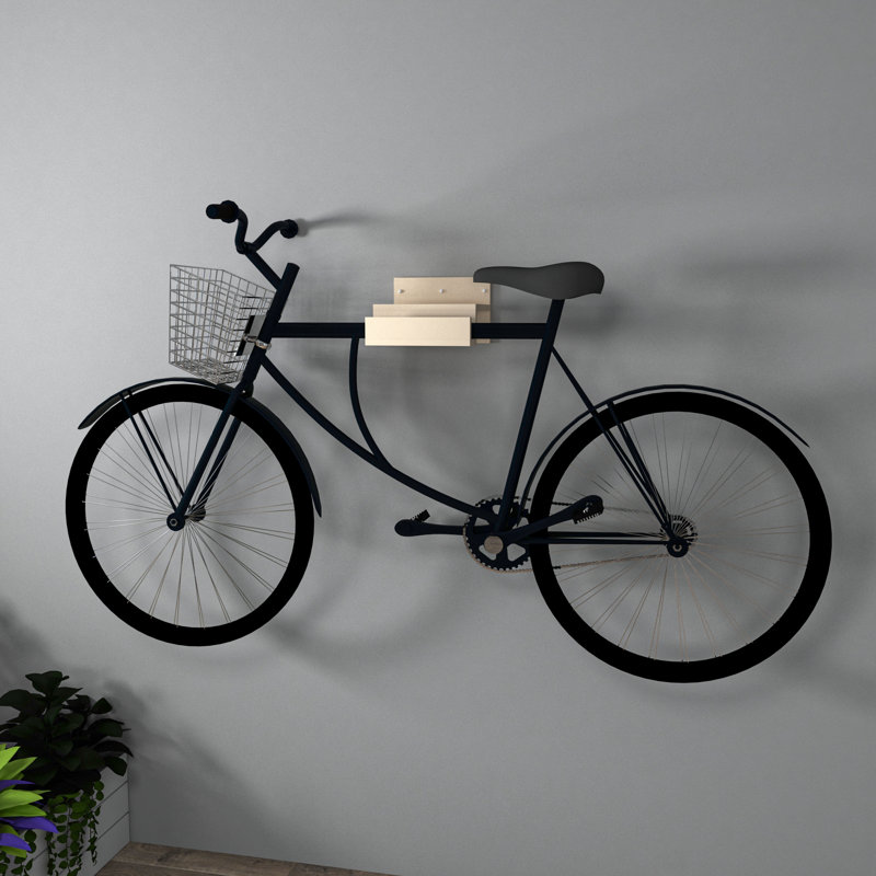 Abiola Manufactured Wood Wall Mounted Multi-Use Bike Rack