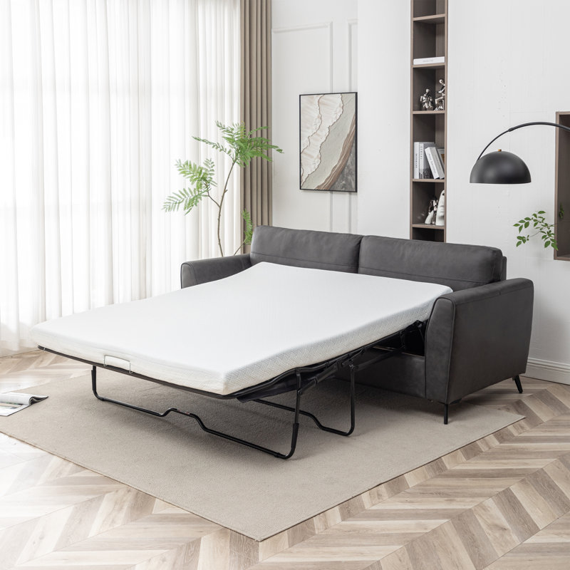 Canapé-lit Saahith, Polyester gris
