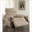 Recliners, Modern Motion Recliner with Pillow-Top Arms &amp; Sleek Latch | Beige | Woven Fabric-1269487329