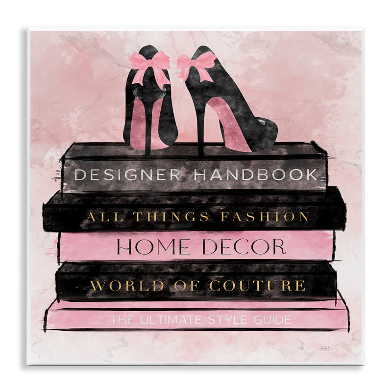 All Things Fashion Book Stack Wall Plaque, design by Natalie Carpentieri