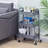 Metal Cart, 3 Tier Rolling Cart With Lockable Wheels,Utility Cart with Wheels,Bathroom Cart,Salon Trolley Cart,Kitchen Storage Cart-49604650