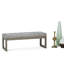 Banc repose-pieds moderne en cuir végétalien avec coutures matelassées Casey-1756560113