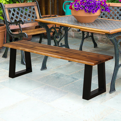 Serna Wooden Picnic Bench by Foundry Select