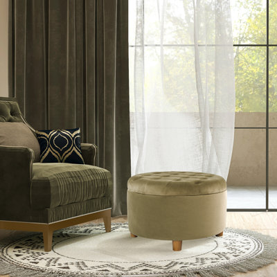 Bhismpal Velvet Ottoman