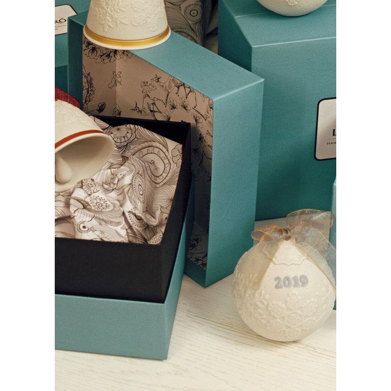 2019 Ball Ornament, Light Gray