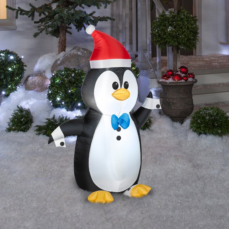 Gemmy Industries Airblown-Outdoor Penguin in Tuxedo Christmas ...