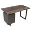 Metal File Solid Wood Table Base
